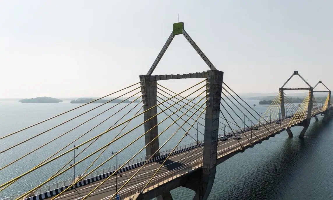 India’s Second Longest Cable-Stayed Bridge Powered with Usha Martin’s Polymer Coated LRPC Strands.